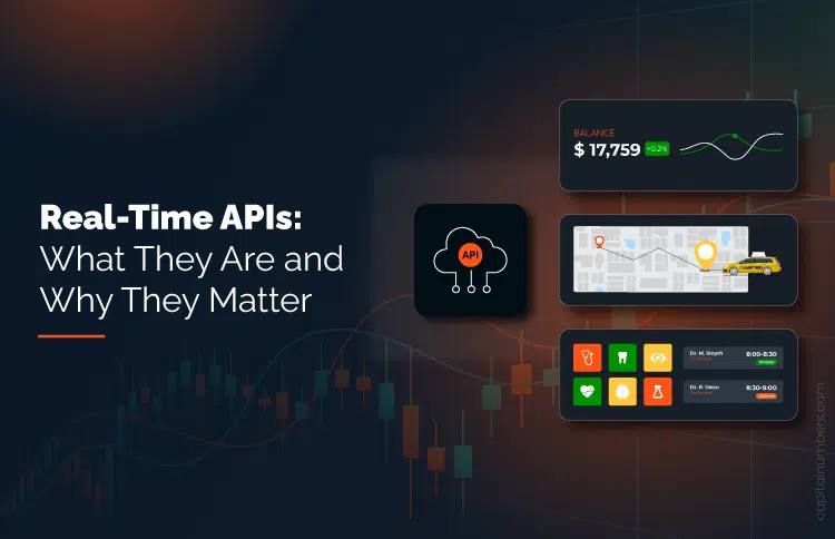 Dashboard showing real-time data